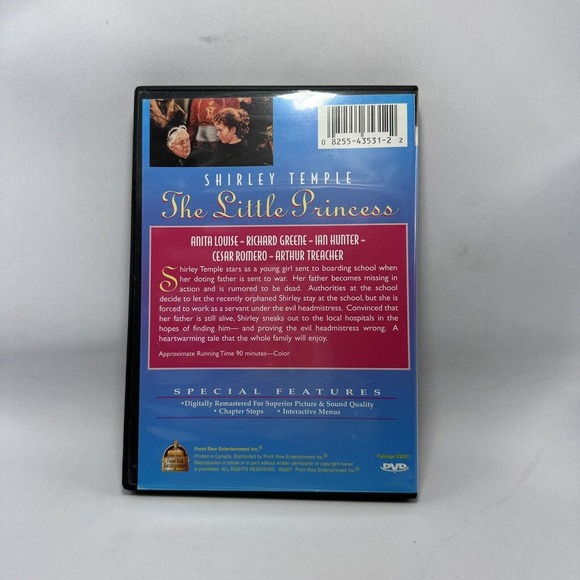 The Little Princess DVD Shirley Temple Like New 2000, Front Row Features - Picture 4 of 9